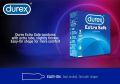 Durex Condoms Extra Safe 3'S, Extra Lubricated Slightly Thicker Easy-On Shape For Greater Comfort. 