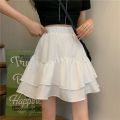 RuffleaWomen's Short Skirt Summer Thin Puffy High Waist Small Hem Skirt Student Design Sense Niche. 