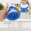 Bundle pack of Soap Dispensing Palm Brush with Ergonomic Handle,. 