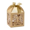 50pcs Wedding Cake Laser Cut  boxes Party  Sweets  Candy Chocolate Decorative  Gift  Box. 