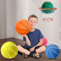 Indoor Silent Basketball Sports Bouncy Balls High Density Foam Material Children Adults Ball Training Complimentary Portable Net Eatop. 