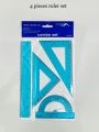 Ruler 4 Pcs Combo Set For School Students & Office Purpose. 