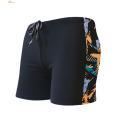 Ethereon Men Swimming Trunks Streamlined Design Geometric Stitching Print Swimming Pool Trunks. 