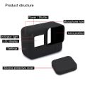 PULUZ Silicone Protective Case with Lens Cover for GoPro HERO7 Black /7 White / 7 Silver /6 /5. 