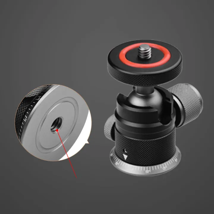Mini%20Ball%20Head%20with%201/4"%20Screw%20360%C2%B0%20Pan%20Adapter%20for%20Monopod%20Light%20Stand%20DSLR%20-%20Image%204