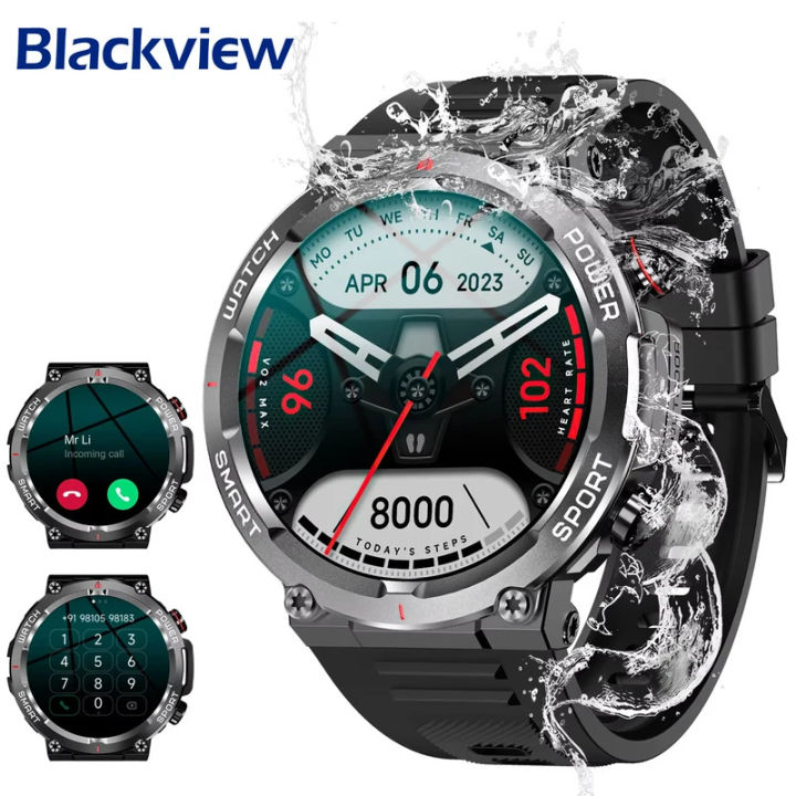 Blackview W50 Waterproof Smart Watch 1.39‘’ Bluetooth Calls Men Women ...