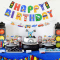 Happy Birthday Banner Cartoon Airplane Car Vehicle Cake Per Transportation Theme Decorations Baby Shower Kids Party Supplies. 