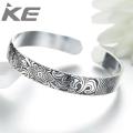 NEHZY925 sterling silver Jewelry Lotus retro silver leaf black bracelet Men Women New jewelry fashion retro high-quality Bangles. 