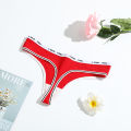 SMY 2PCS Women's Cotton Panties T Back Women Briefs Low-Rise Underwear. 