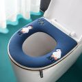 Toilet Cover Plush Seat Cover Models Waterproof Universal Model Toilet Ring Washable Zipper Bathroom Mat Decorative Toilet Seat. 