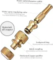 Portable High Pressure Water Gun Car Wash Water Gun Brass Nozzle Car Washing Foam Sprayer Gun Water Tap Spray Gun Water Jet Sprinklers Spray Nozzle Adjustable High Pressure Sprinkler Connector Hose Sprinkler Garden Watering  Automatic Rotating. 