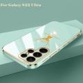 Vantime Luxury 6D Plating Soft Casing Silicone Square Frame Phone Case for Samsung Galaxy S22 Ultra 5G Back Cover. 