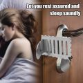 【ZIME】1xTravel Anti-theft Portable Hotel Gate Locks Stainless Steel Live Alone Security Door Stopper. 