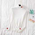 Women slim turtleneck sweaters fall winter casual Korean love bottomed knit tops stylish elegant knitwear jumper basic pullover. 