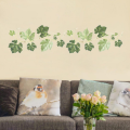 Green Leaf Vine Baseboard Wall Stickers Bedroom Living Room Corner Decoration Art Mural Home Decor. 