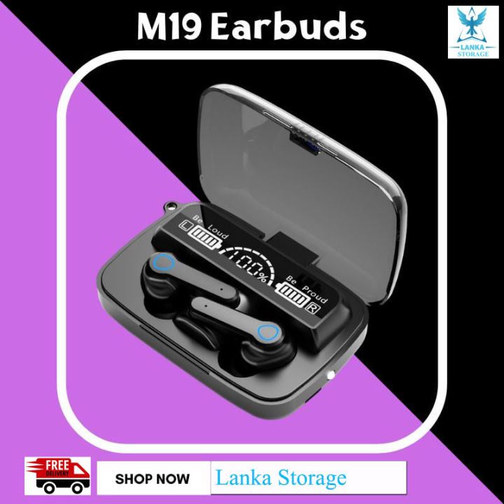 M19 TWS Wireless Earbuds with Charging Case Bluetooth Earbuds Sports Earbuds Headsets Earphone LED Display Earbuds Stereo Touch Control Waterproof 9D M10 Earbuds M10 Airpods