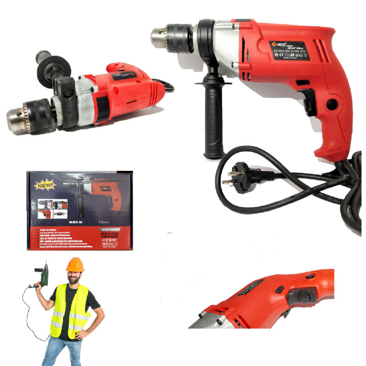 Professional Liduo 950W Electric Impact Hammer Drill Dual-use Positive Negative Rotation Power Tool