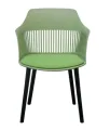 AIRY DESIGN OPEN WEAVE BACKREST DINING CHAIR - DARK BLUE. 