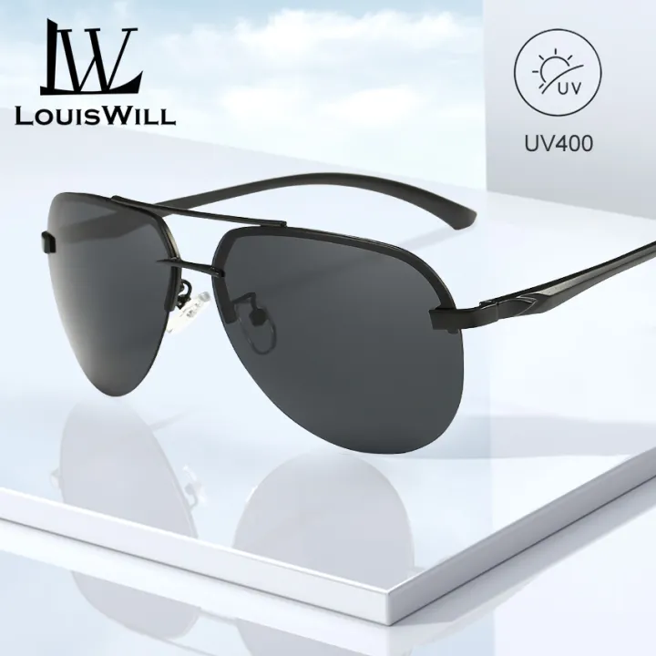LouisWill Sunglasses Driver Driving Mirror Polarized Glasses Sunglasses Men And Women Tide Glasses Brand Goggles Square Sunglasses Retro Anti Glare Driving Sun GlassesUV400