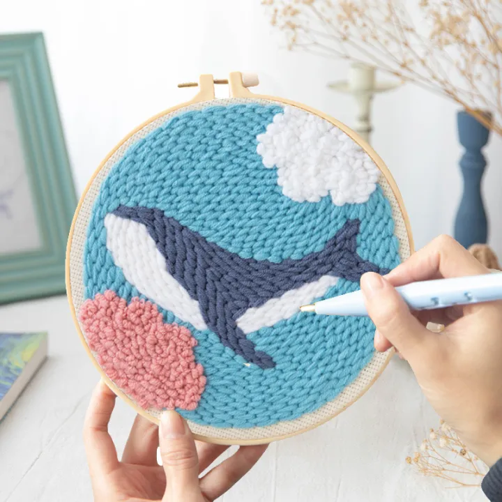 【Prime deal】 Cute Animal Punch Needle Embroidery Kit With Tutorial Rug ...