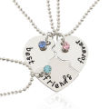 Best Friend Forever and Ever BFF Necklace Girls Heart-shaped Puzzle Stitching Pendant Necklace For Women. 