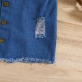 Girls Clothing Sets Summer Top And Denim Skirt Birthday 2pcs Little Girl Outfits. 