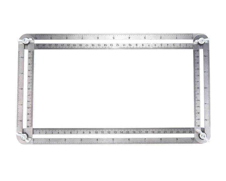 Angleizer Template Tool NiceEshop New Version Multi-Angle Stainless Steel Measuring Ruler For Builders/Craftsmen/Carpenters/Engineers(-Aluminum)