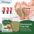 LilyBeatuy- 2 BOX ISI 24 PCS !!! South Moon Wormwood Foot Patch Deep Detox Patch Relieves Stress Natural Herbal Detox Patch Slimming Foot Care Sleep Patch. 