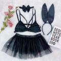 Lingerie Set Women Cosplay Bunny Girl Pink Set Mesh Lace lingerie Set Bodysuit Women Role Play Maid Costume. 