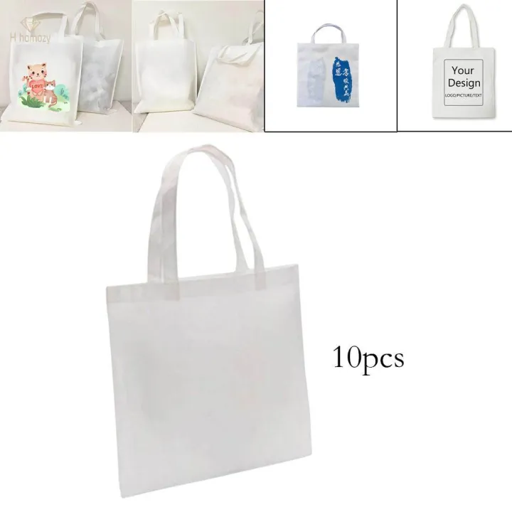 10%20Pieces%20White%20Reusable%20Sublimation%20Blank%20Shopping%20Bag%20Personalised%20Beach%20Tote%20Bag%20for%20DIY%20-%20Image%206