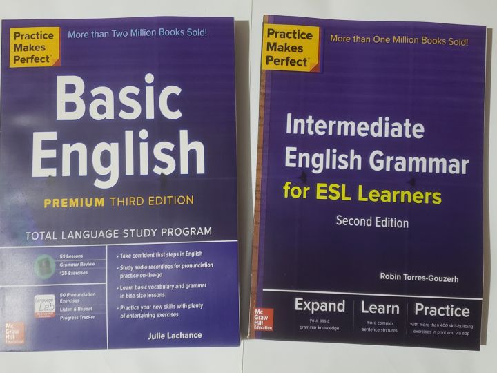 Practice Makes Perfect Basic and Intermediate English Printed Materials