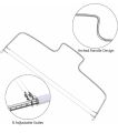 1pc Adjustable Stainless steel Double Wire line Cake Slicer Leveler Pizza Dough Cutter Trimmer Tools Steel wire Metal Cake Cut Tools. 