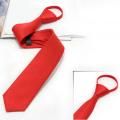 【BestGO】Men Boys Zipper Tie Solid Pre-tied Business Skinny Necktie Party Wedding Club Suit Neckwear. 