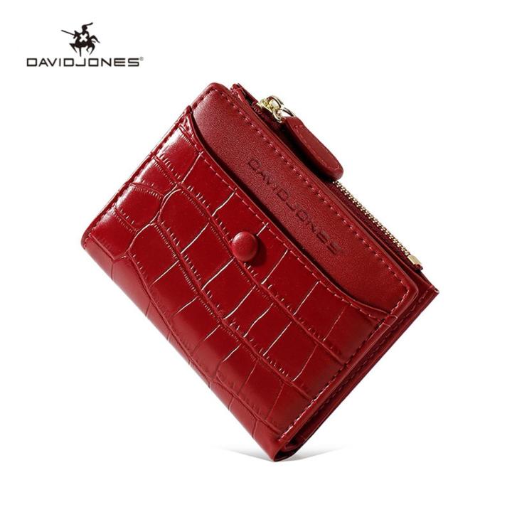 David Jones Paris Crocodile Pattern PU Leather Wallet Card Holder Organiser for Women and Gilrs
