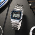 (Ready Stock) G-Sport Shock Men Sport Digital Classic Square Watch Shockproof and Waterproof Stainless Steel Band Sports Business Wrist Watches with 2 Year International Warranty A158WA-1D. 