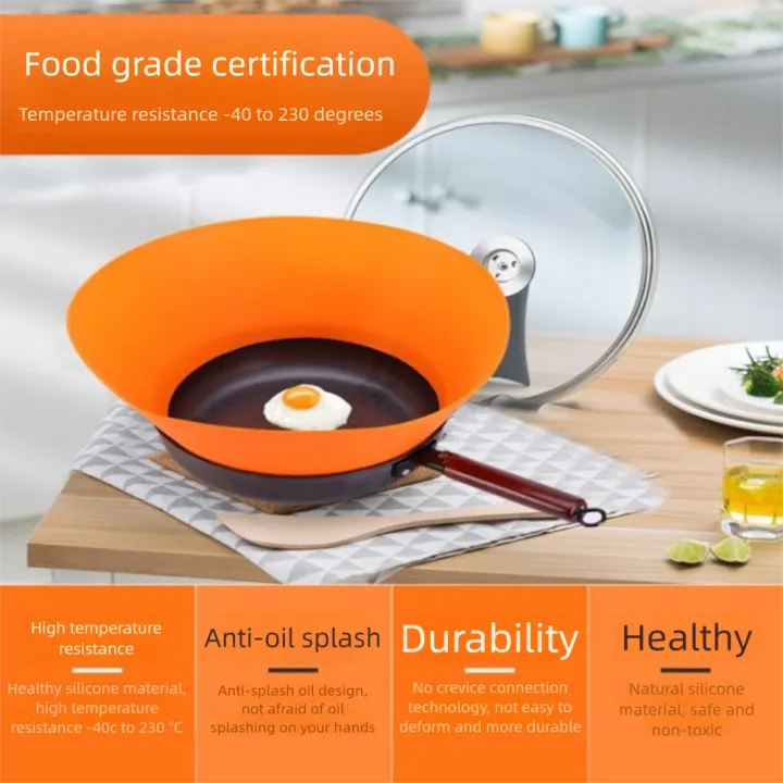 New Silicone Splash Pot Lid Foldable Round Anti-Overflow Cover Splash ...