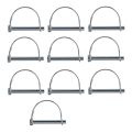 10Pcs Wire Lock Pin, 5/16 Inch Shaft Locking Pin ch Pin with Round Arch Wire Retainer for Farm Trailers Lawn Garden. 