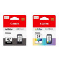 Canon Pixma PG 47 Black and CL 57 S Color Cartridge Combo. 