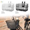 Folding Bike Front Basket Bike Wire Basket with Handles, Easy Installation on Front Handlebar for Bike Accessories Frame Basket Bag Cargo Rack. 