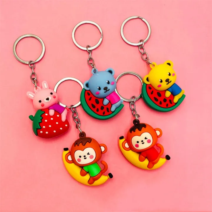 Cute%20Animal%20Keychains%20Novelty%20Keychains%20Gifts%20PVC%20Soft%20Rubber%20Keychain%20Watermelon%20Cartoon%20Animal%20Keychains%20Bear%20-%20Image%203