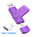 High Speed USB Flash Drive OTG Pen Drive 64gb 32gb USB Stick 16gb Rotatable Pendrive For Android Micro/PC/Type C usb 2.0 flash. 