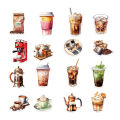 Diy Coffee Stickers 50pcs Coffee Lovers Sticker Set Waterproof Diy Decal Kit for Phone Laptop Skateboard More Coffee Theme Stickers. 