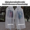 KOKKO Raincoat, Reusable Rain Ponchos With Detachable High-definition Brim, High Gloss Reflective Strips, Portable EVA Rain Coats For Boys And Girls. 