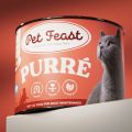 PetFeast PURRE Premium Wet Cat Food - 100% Tuna Protein, High Protein 18%, 227g Can (3 meals per Can). 