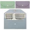 Eco-friendly Cash Envelope Secure Reusable Portable Money Pouch Stylish PU Leather Budget Wallet for Personal Finance Budget. 