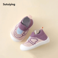 Sutuiying Baby Shoes Anti-slip Breathable Infant Crib Floor Socks with Rubber Sole for Children Girls Boys Mesh Shoes Soft Bottom Slippers. 