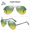 LouisWill Men Sunglasses Night Vision Sunglasses Classic Sunglasses Double Beam Frame UV400 Polarized Sunglasses Eyewear Ultra Light Elastic Leg Anti Glare Glasses Outdoor Sports Driving Sunglasses. 