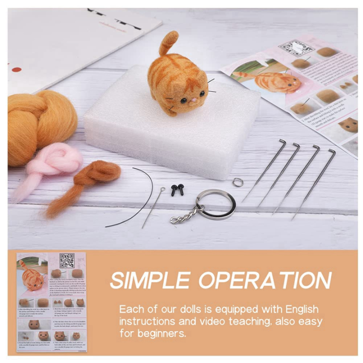 Animals%20Needle%20Felting%20Set,%20DIY%20Wool%20Felt%20Materials%20Set%20with%20Felting%20Tool%20Instruction%20for%20Needle%20Felting%20Craft%20Project%20Easy%20to%20Use%20-%20Image%206
