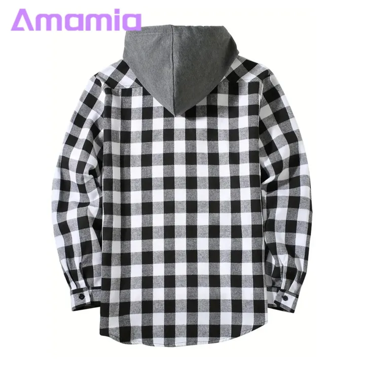 Men%20Flannel%20Shirt%20Men's%20Hooded%20Plaid%20Shirt%20Coat%20for%20Daily%20Wear%20Stylish%20Long%20Sleeve%20Drawstring%20Top%20for%20School%20Home%20Fall%20Spring%20Fashion%20Cotton%20Flannel%20Shirt%20-%20Image%204