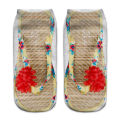 2023 New Funny 3D Printed Toe Flip Flops Skull Canvas Shoes Patterned Creative Ankle Socks Unisex Halloween Christmas Gift. 